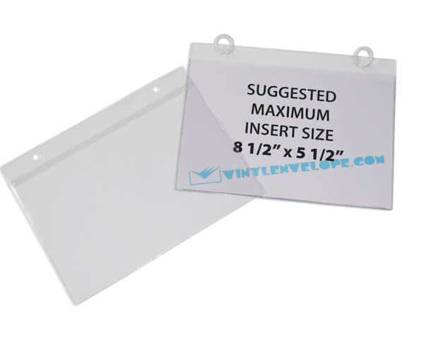 8 3/4" x 6 1/2" clear tag holder with hang holes